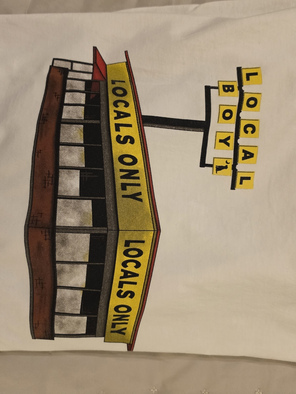Local Boy "Locals Only" Graphic Short Sleeve Tee - White